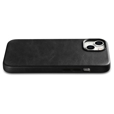 Dėklas iCarer Oil Wax Premium Leather Case iPhone 14 (MagSafe) Juodas (WMI14220701-BK) 11