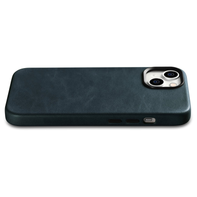 Dėklas iCarer Oil Wax Premium Leather Case iPhone 14 (MagSafe) Tamsiai mėlynas (WMI14220701-BU) 10