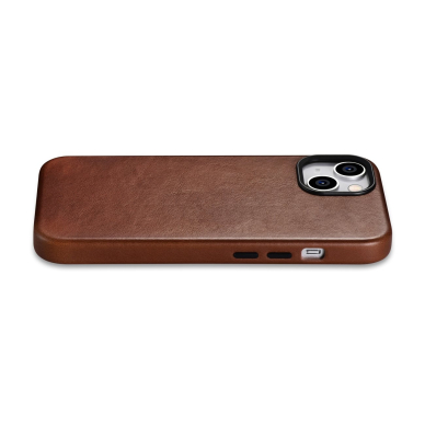 Dėklas iCarer Oil Wax Premium Leather Case iPhone 14 Plus (MagSafe) Rudas (WMI14220703-RB) 1