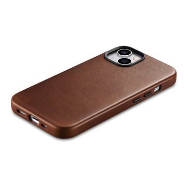 Dėklas iCarer Oil Wax Premium Leather Case iPhone 14 Plus (MagSafe) Rudas (WMI14220703-RB) 2