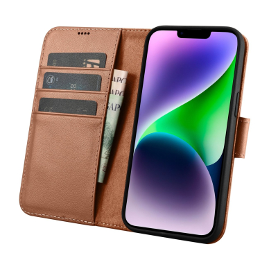 Dėklas iCarer Wallet Case 2in1 Cover iPhone 14 Plus Rudas (WMI14220727-BN) 2