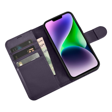 Dėklas iCarer Wallet Case 2in1 Cover iPhone 14 Plus Violetinis (WMI14220727-DP) 9