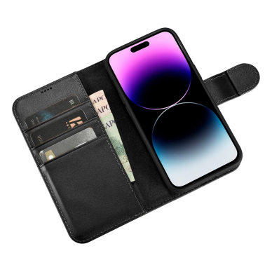 Dėklas iCarer Wallet Case 2in1 Cover iPhone 14 Pro Juodas (WMI14220726-BK) 9