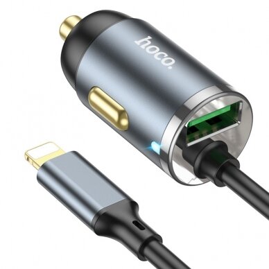 Įkroviklis automobilinis Hoco NZ7 PD20W+QC3.0 Lightning/USB-A