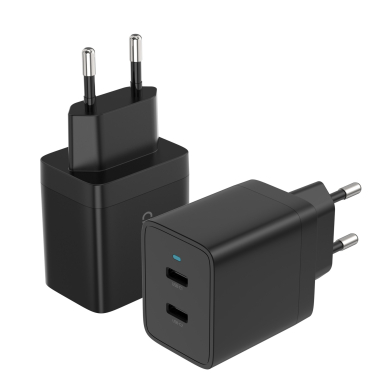 Įkroviklis  Choetech Q5006 2xUSB-C PD40W juodas