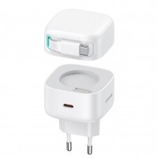 [Užsakomoji prekė] Įkroviklis USB-C PD35W su kabeliu Type-C - Usams XMF Series (US-CC202) - Baltas