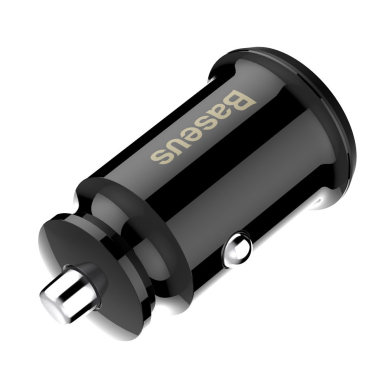 [Užsakomoji prekė] Įkroviklis Auto USB, 5V, 3.1A - Baseus Grain (CCALL-ML01) - Juodas 3