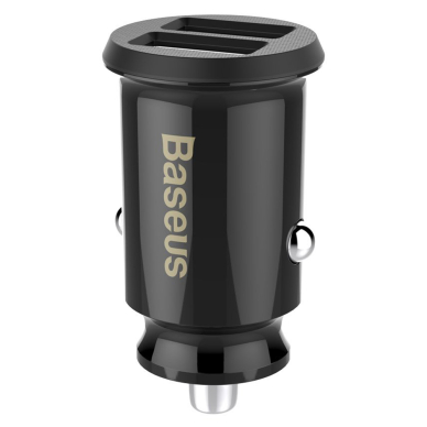 [Užsakomoji prekė] Įkroviklis Auto USB, 5V, 3.1A - Baseus Grain (CCALL-ML01) - Juodas