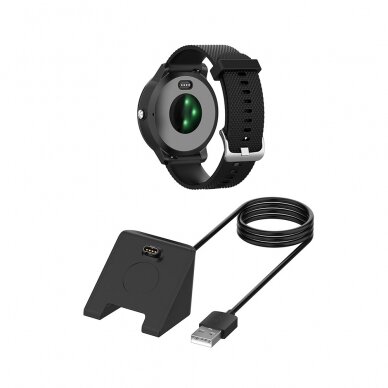 [Užsakomoji prekė] Įkroviklis  Garmin Watch, USB, 5W, 1m - Techsuit (TGC3) - Juodas 2