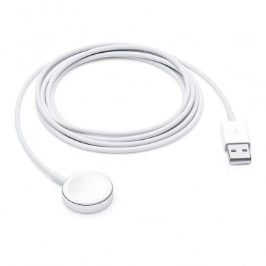 [Užsakomoji prekė] Įkroviklis wireless su cablu USB į Apple Watch, 2m - Apple (MX2F2ZM/A) - Baltas 1