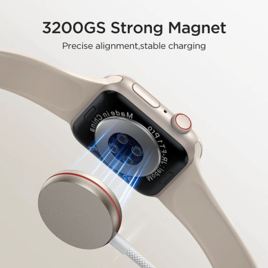 [Užsakomoji prekė] Įkroviklis Wireless Apple Watch, Type-C į Lightning 30W, 3.5A, 9V, 1.5m - JoyRoom (S-IW012) - Baltas 5