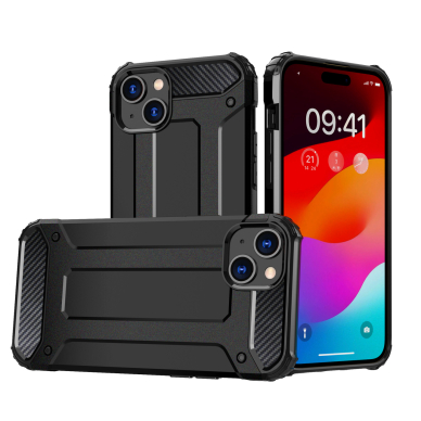 Dėklas Hybrid Armor iPhone 15 - Juodas