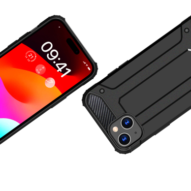 Dėklas Hybrid Armor iPhone 15 Plus - Juodas 2