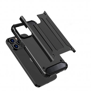 Dėklas Hybrid Armor iPhone 15 Pro - Juodas 4