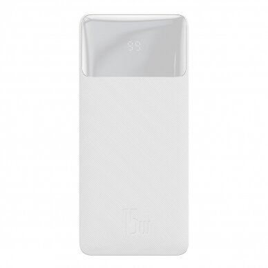 Išorinė baterija Power Bank Baseus Bipow 15W 30000mAh + MicroUSB 0.25m balta PPBD050202