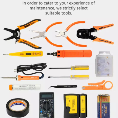 [Užsakomoji prekė] Jakemy - Network repair tool kit 17 in 1 (JM-P15) - with Soldering Iron - Juodos spalvos 2