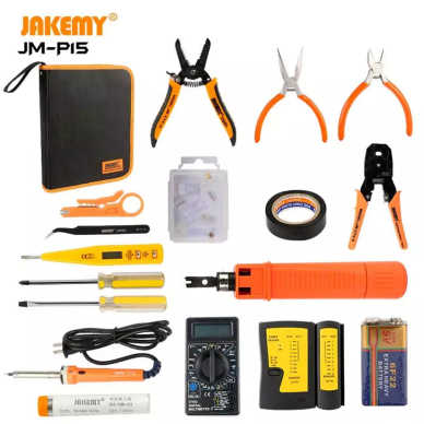 [Užsakomoji prekė] Jakemy - Network repair tool kit 17 in 1 (JM-P15) - with Soldering Iron - Juodos spalvos 4