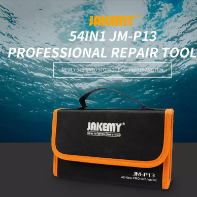 [Užsakomoji prekė] Jakemy - Professional Repair Tool Kit 54 in 1 (JM-P13) - with Electrician Tool Bag - Juodos spalvos 3