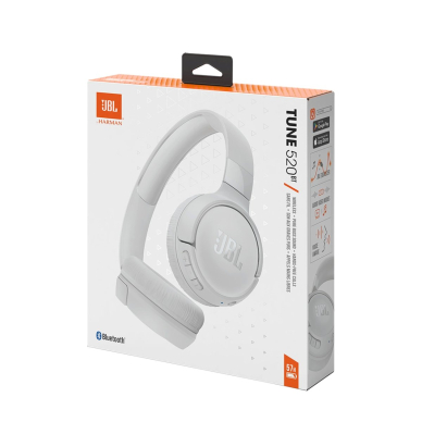 JBL Tune 520BT wireless on-ear Bluetooth 5.3 Ausinės - baltas 10