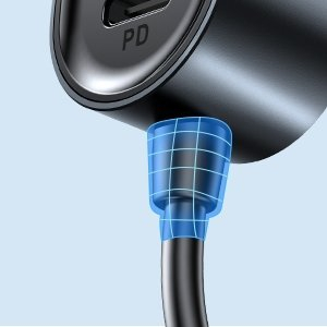 Automobilinis Įkroviklis Joyroom car charger 2xPD + 2xQC3.0 75W 1,5m Juodas (JR-CL05) 14