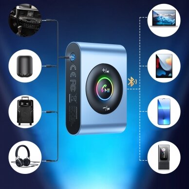 Joyroom car Bluetooth 5.3 transmitter and hands-free kit for AUX 3.5mm mini jack port (JR-CB1) 14