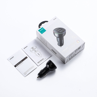 Joyroom car charger 70W with 3 ports: USB, 2 x USB C Juodas (JR-CL26) 11