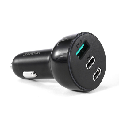 Joyroom car charger 70W with 3 ports: USB, 2 x USB C Juodas (JR-CL26) 9