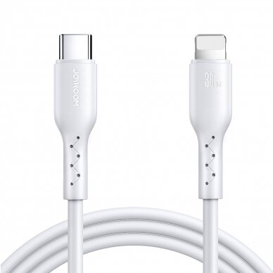 Akcija! Joyroom Flash-Charge Series SA26-CL3 USB-C / Lightning cable 30W 1m - white