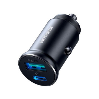 Joyroom JR-CCN05 30W USB-A USB-C mini car charger - black