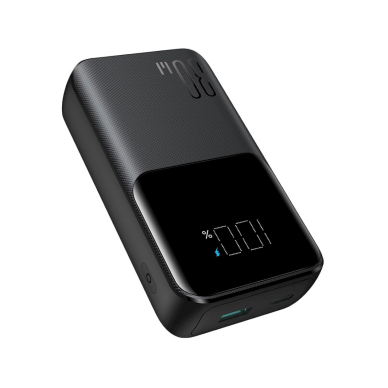 Joyroom JR-PBC06 mini power bankbuilt-in USB-C / Lightning Kabeliss 30W 10000mAh - Juodas