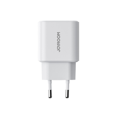 Joyroom JR-TCF05 20W USB-C / USB-A Fast Dual Port Wall Charger - White + USB-C - Lightning 1m 6