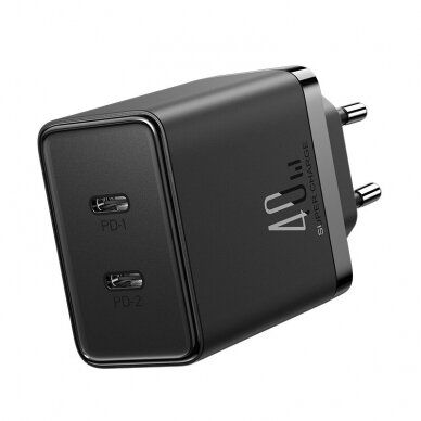 Joyroom JR-TCF09 fast charger 2x USB-C 40W - Juodas 3