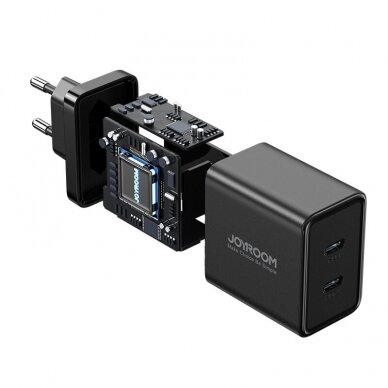 Joyroom JR-TCF09 fast charger 2x USB-C 40W - Juodas 7