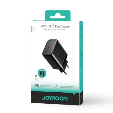 Joyroom JR-TCF11 fast charger up to 25W + USB-C / USB-C cable 1m - black 4