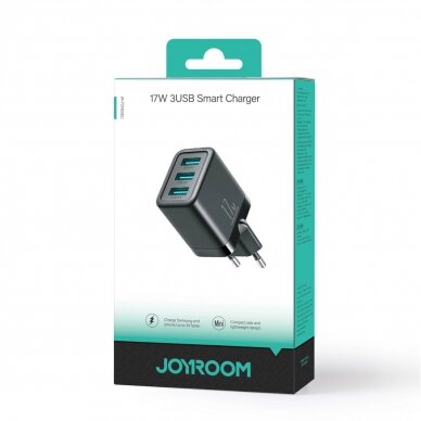 Joyroom JR-TCN02 3xUSB-A 17W 3.4A mains Įkroviklis  - Juodas 4