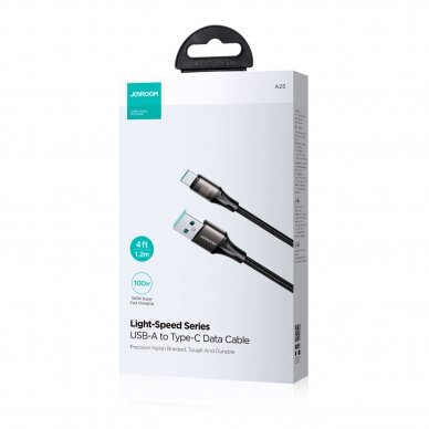 Joyroom Light-Speed ​​Series SA25-AC6 USB-A / USB-C Fast Transfer Cable 100W 1.2m - Black 4