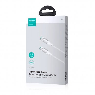 Joyroom Light-Speed ​​Series SA25-CC5 100W USB-C / USB-C cable 1.2m - white 3