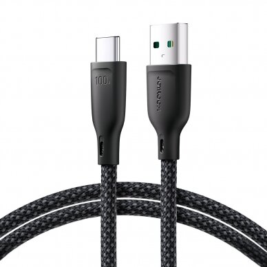 Joyroom Multi-Color Series SA34-AC6 USB-A / USB-C Cable 100W Fast Transfer 1m - Black