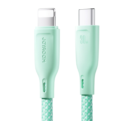 Joyroom Multi-Color Series SA34-AC6 USB-A / USB-C Cable 100W Fast Transfer 1m - Green 8