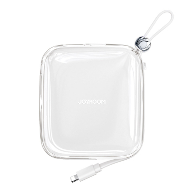 Joyroom powerbank 10000mAh Jelly Series 22.5W with built-in Lightning cable white (JR-L003)