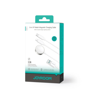 Joyroom S-IW008 3-in-1 Kabelis magnetic Įkroviklis  USB-A - Lightning/USB-C 1.2m - baltas 4