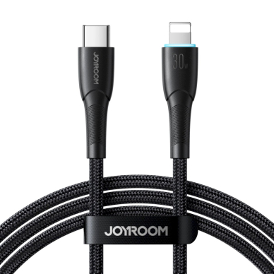 Joyroom Starry Series SA32-CL3 30W USB-C / Lightning Kabelis 1m - Juodas 3