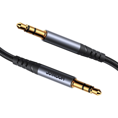 Joyroom stereo audio Kabelis AUX 3.5 mm mini jack 1.2m Juodas (SY-A08) 1