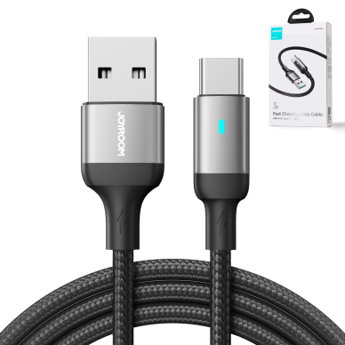 Joyroom USB cable - USB C 3A for fast charging and data transfer A10 Series 1.2 m black (S-UC027A10) 8