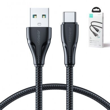 Joyroom USB - USB C 3A cable Surpass Series for fast charging and data transfer 1.2 m Juodas (S-UC027A11) 7