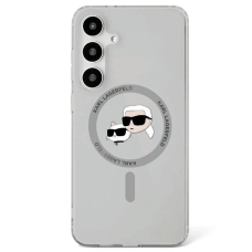 Karl Lagerfeld Button Karl  Choupette Heads Printed Logo MagSafe Samsung Galaxy S25 Dėklas Juodas