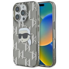 Dėklas Karl Lagerfeld IML Karl Head Electroplated  iPhone 16 Pro Max - Juodas