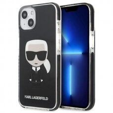 Dėklas Karl Lagerfeld Iconik Karl KLHCP13STPEIKK iPhone 13 mini Juodas