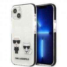 Dėklas Karl Lagerfeld Choupette KLHCP13STPEKCW iPhone 13 mini Baltas