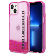 Dėklas Karl Lagerfeld Liquid Glitter Elong KLHCP14SLCKVF iPhone 14 Rožinis